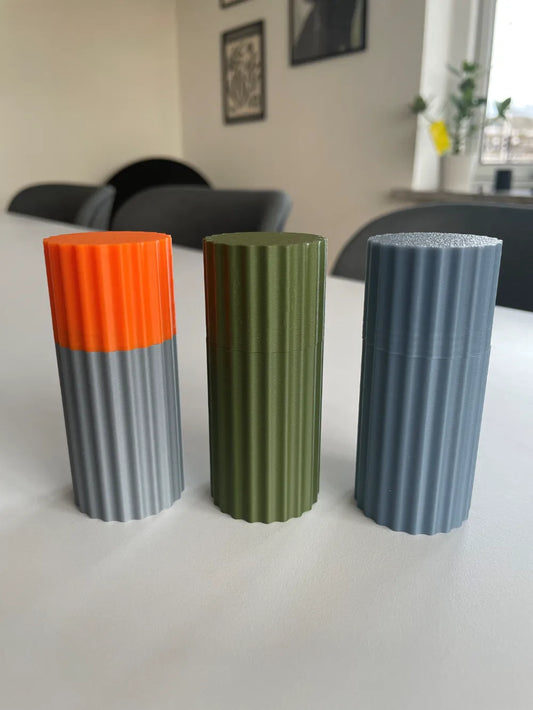 3D Baskı Vidalı Silindir Saklama Kutusu — Kulak Çubuğu, Kürdan & Aksesuar