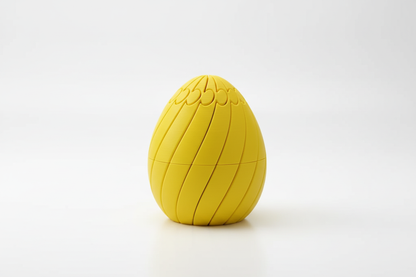 Twisty Fidget Egg - Yellow Closed
